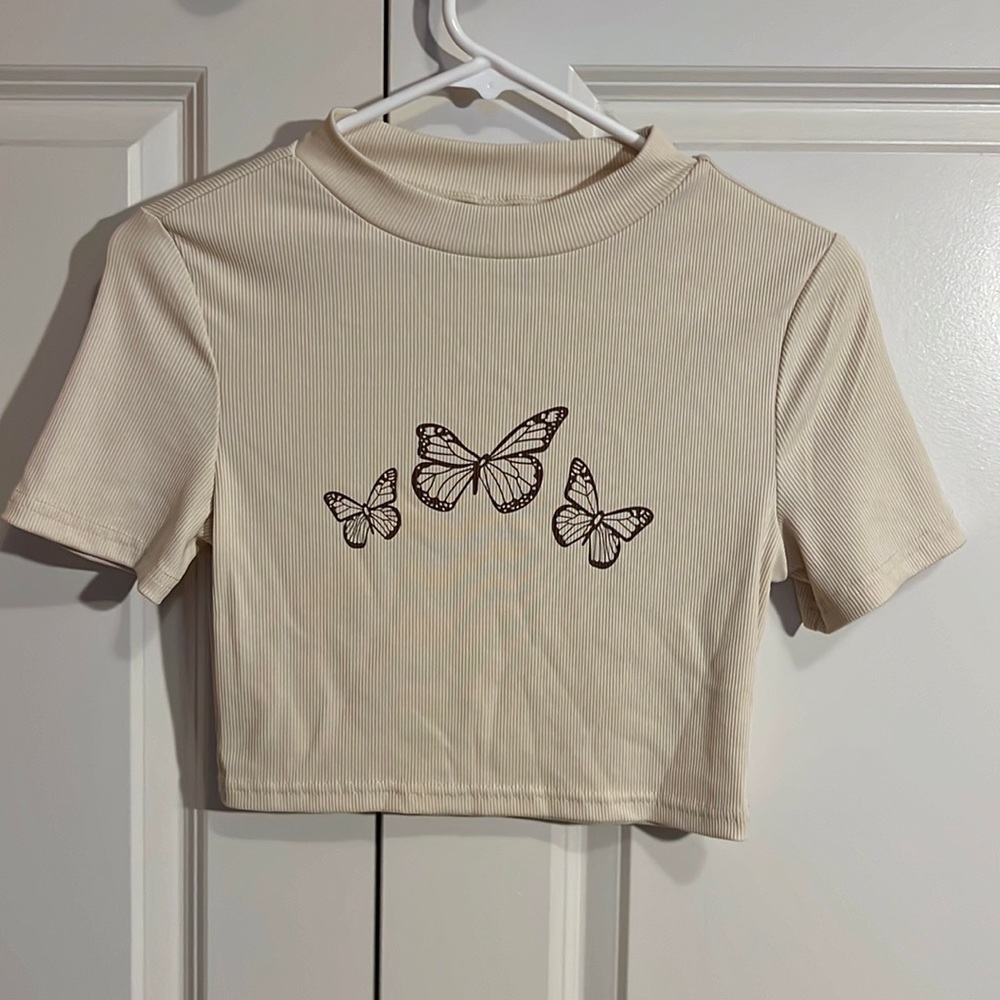 Butterfly Y2k baby tee